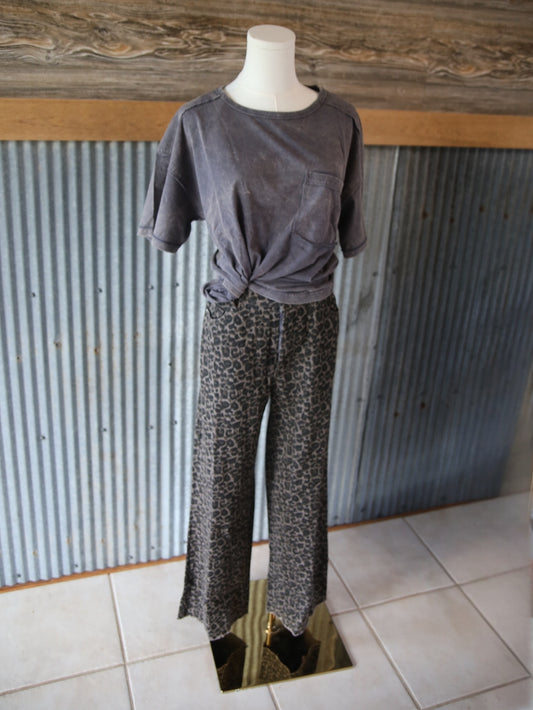 Leopard Marine Straight Pants