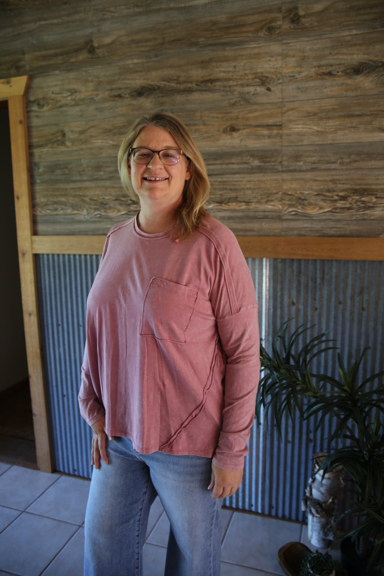 Plus Lily Washed Top