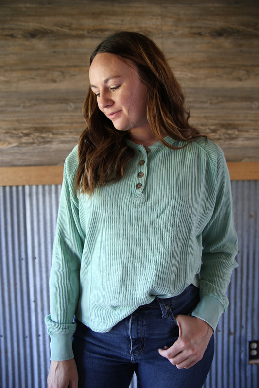 Henley Waffle Tee