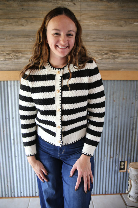 Mia Striped Cardigan