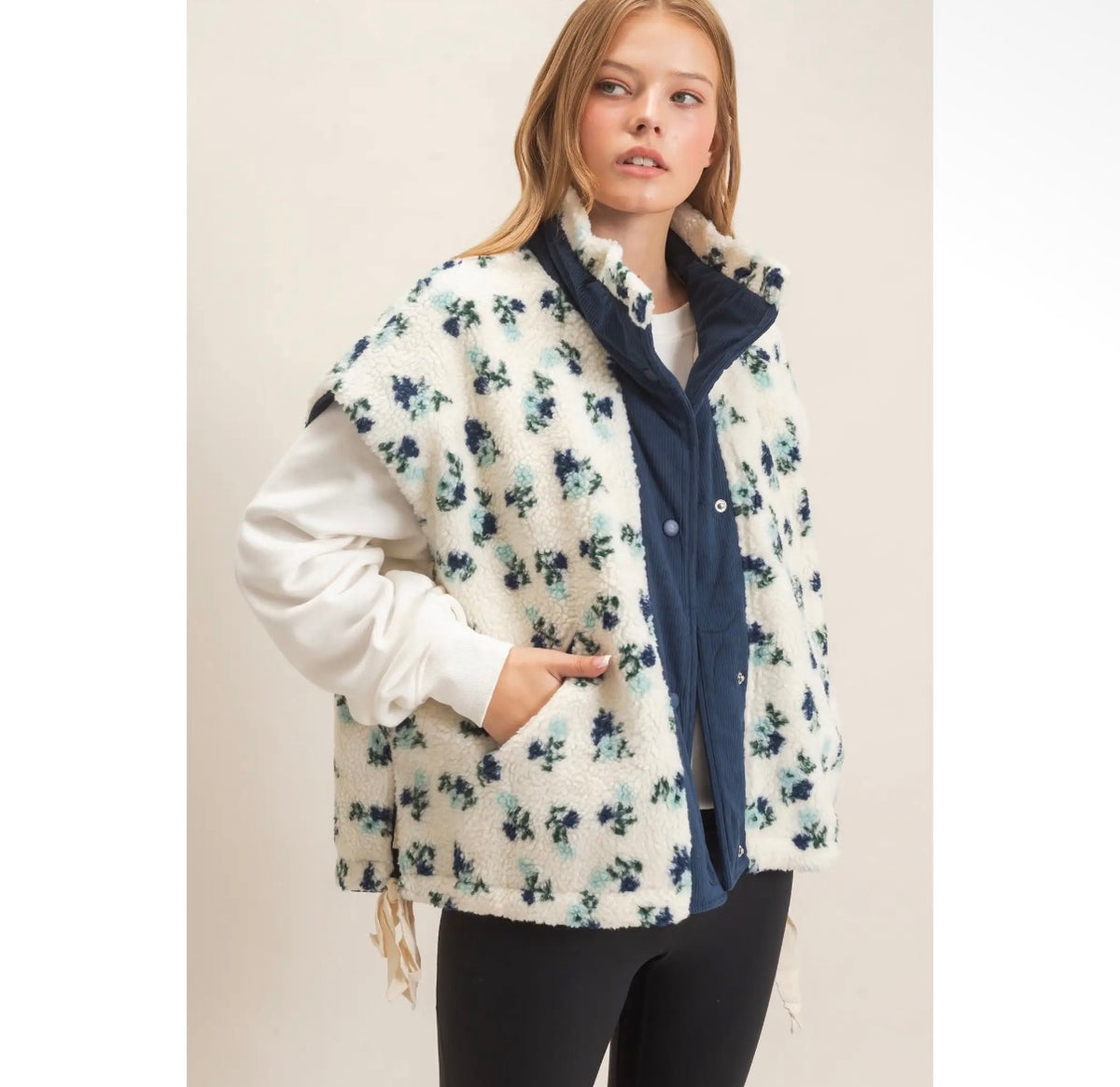 Floral Corduroy Vest