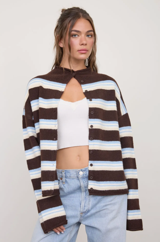 Jenn Striped Cardigan
