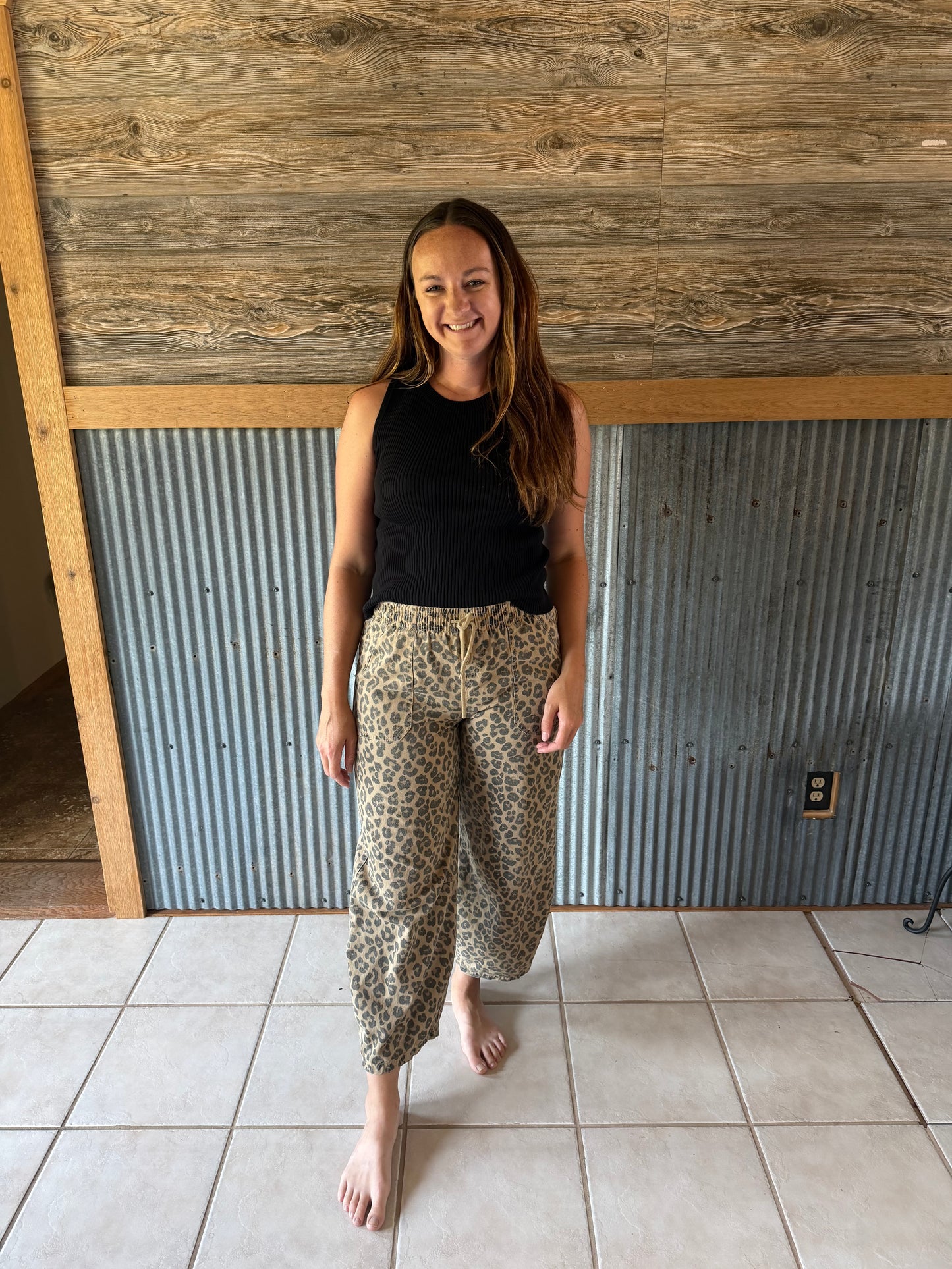 Lyndon Leopard Barrel Pant