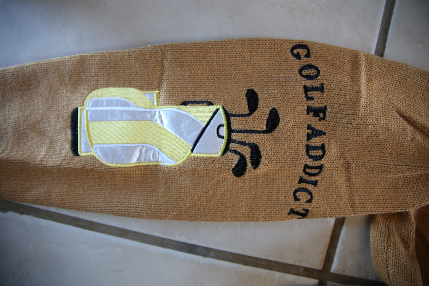 Embroidered Golf Cardigan