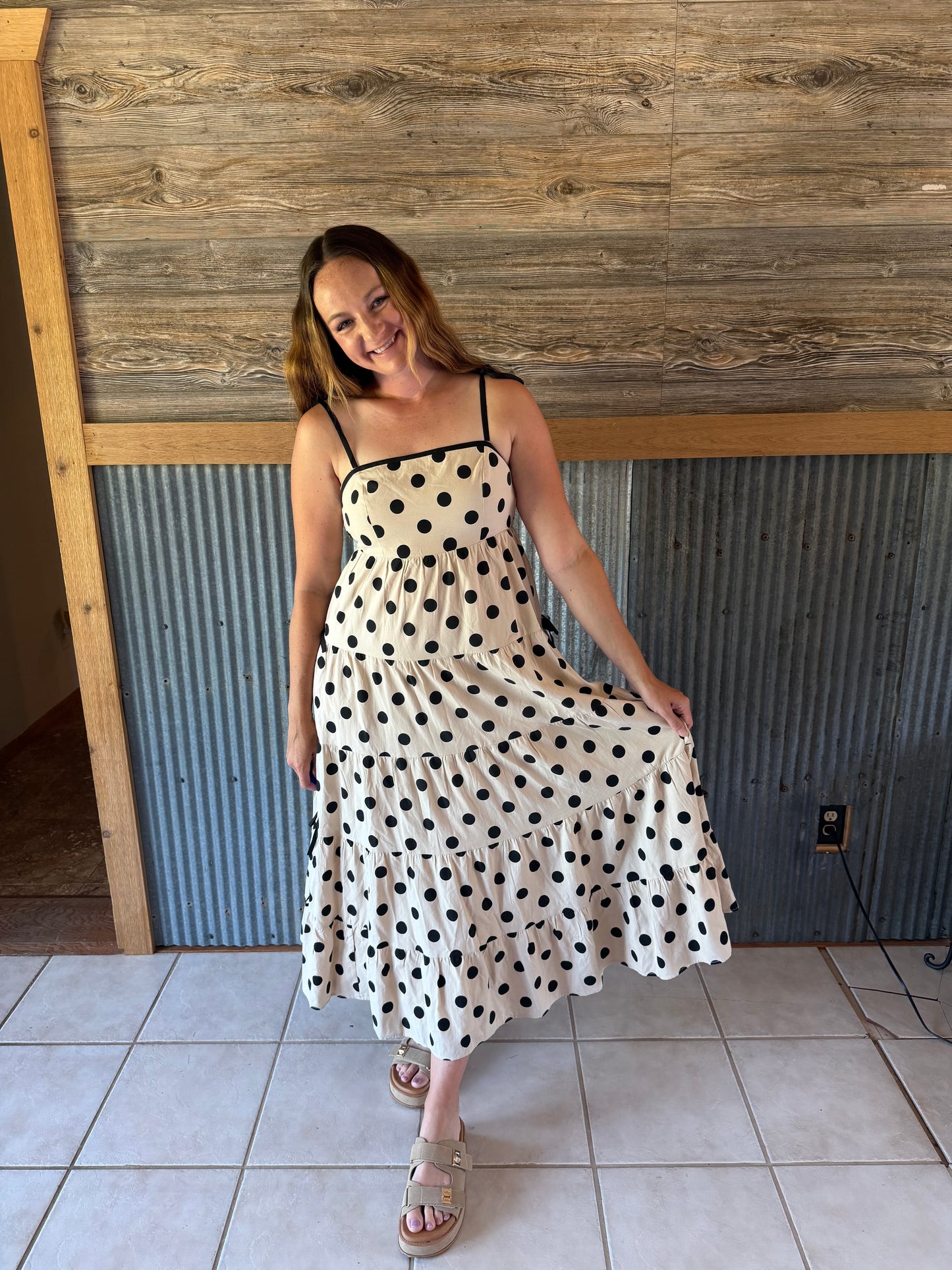 Polka Dot Tiered Dress