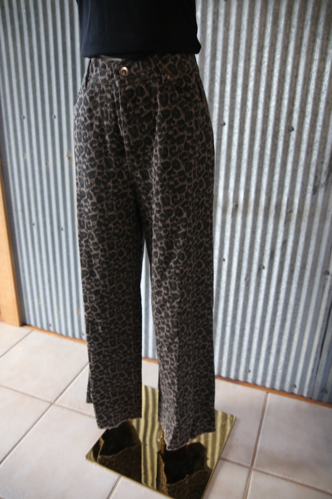 Leopard Marine Straight Pants