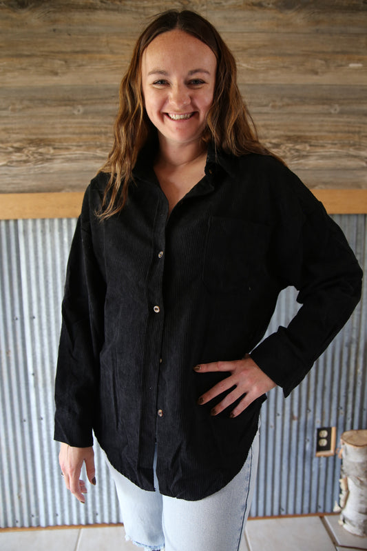 Lelah Corduroy Button Up