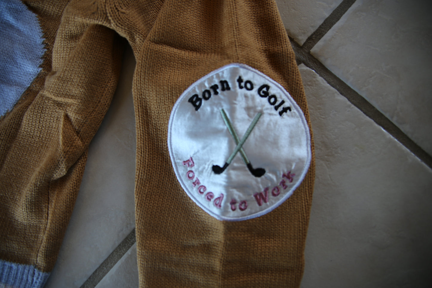 Embroidered Golf Cardigan