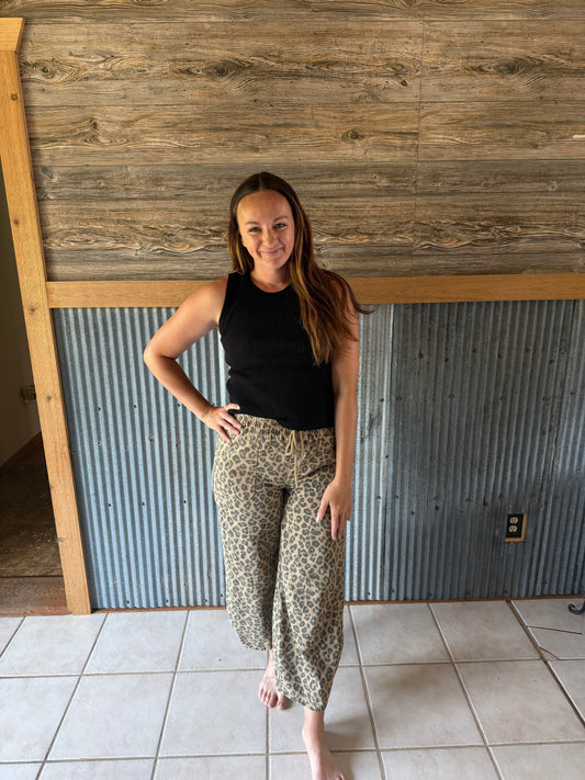 Lyndon Leopard Barrel Pant