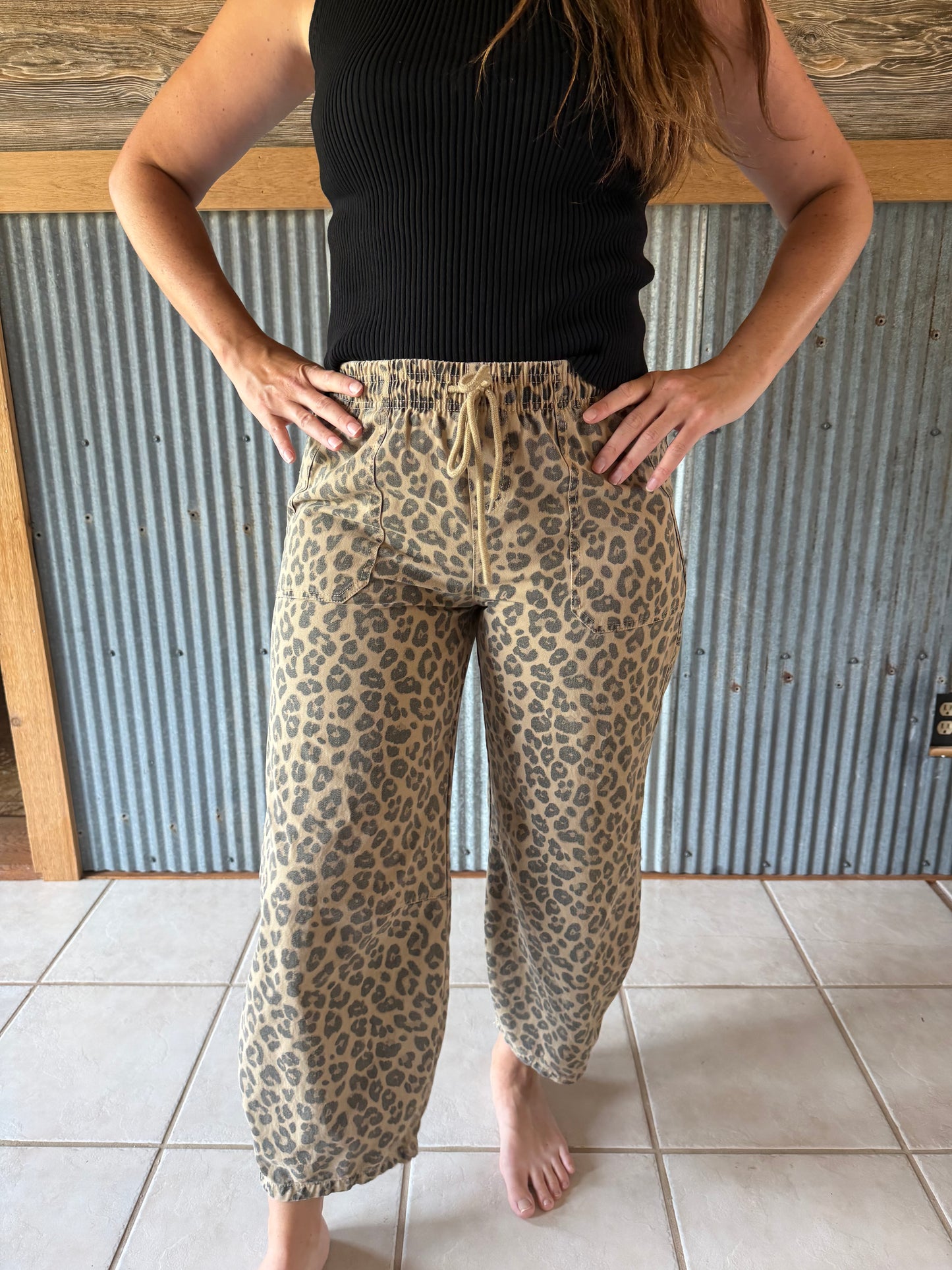 Lyndon Leopard Barrel Pant