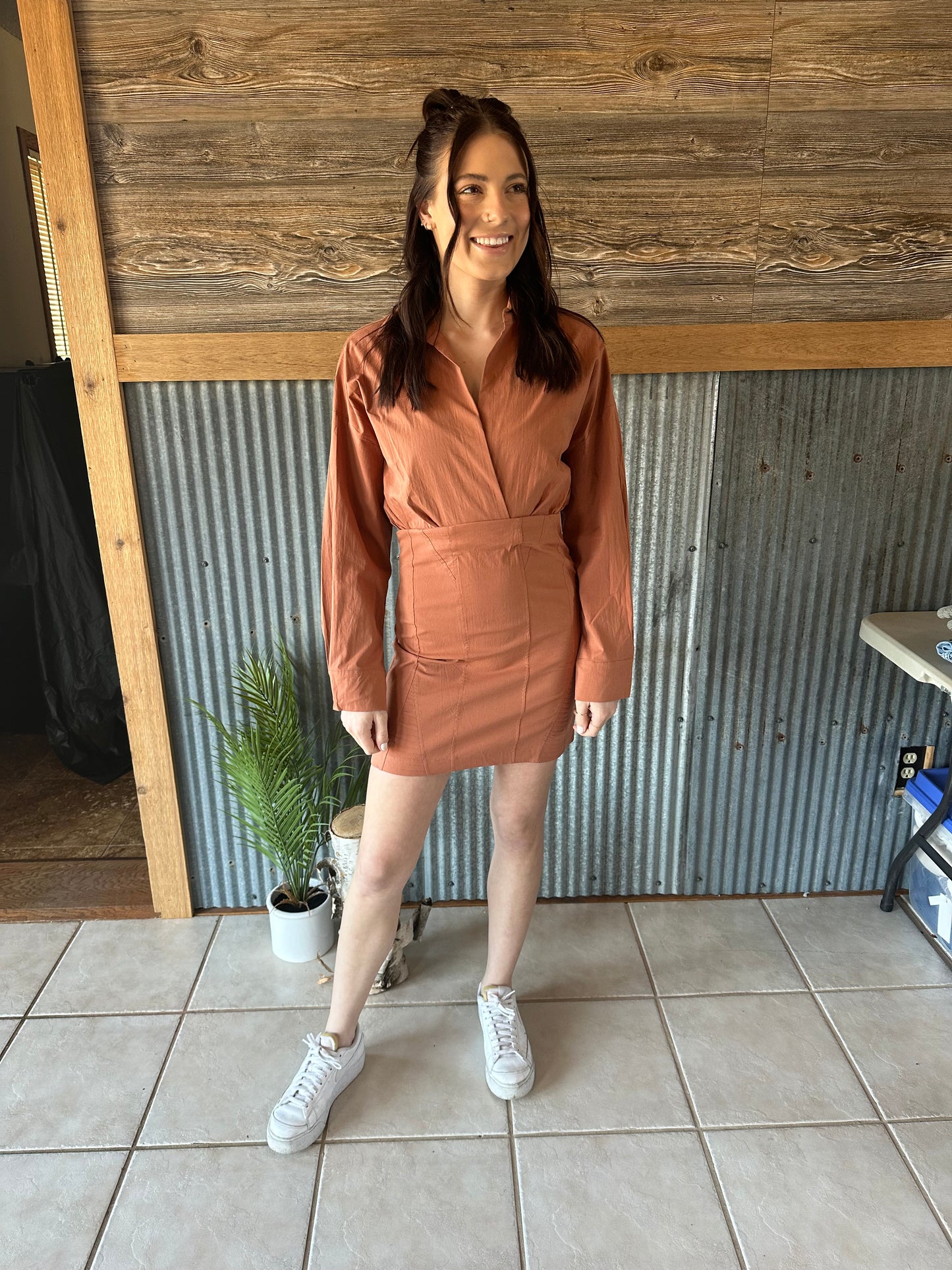 Collared Shirt Dress