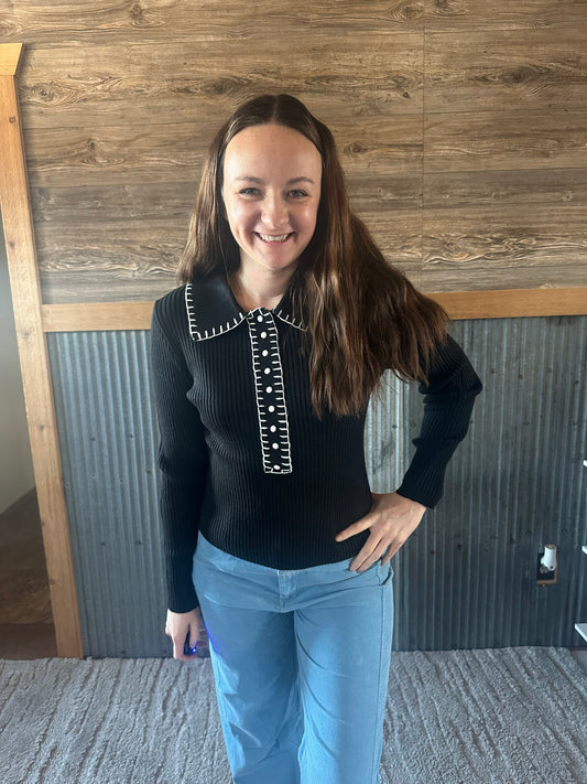 Stitch Collared Sweater
