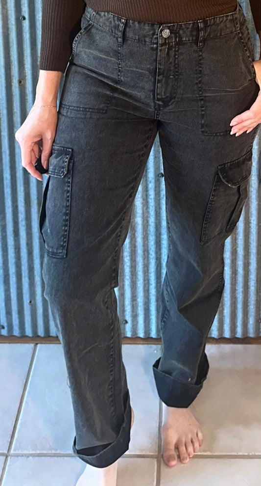 Penelope Denim Cargo Pants