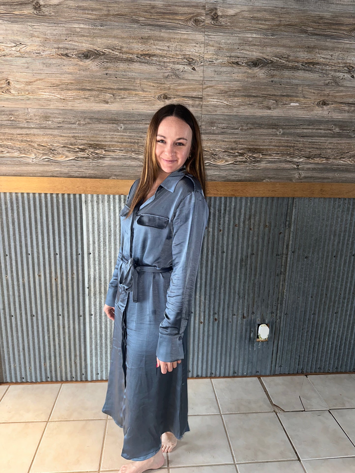 Satin Midi Dress