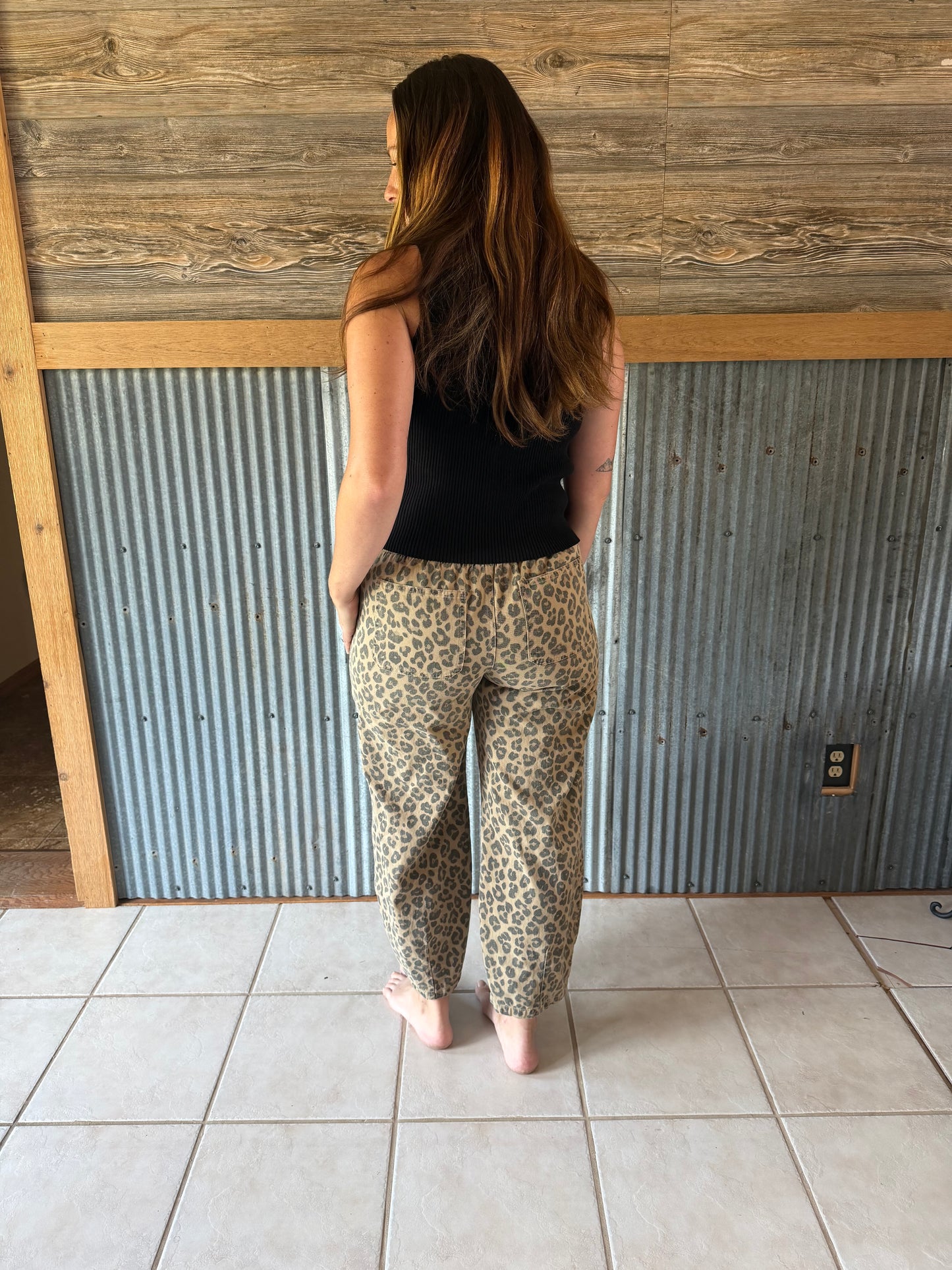 Lyndon Leopard Barrel Pant