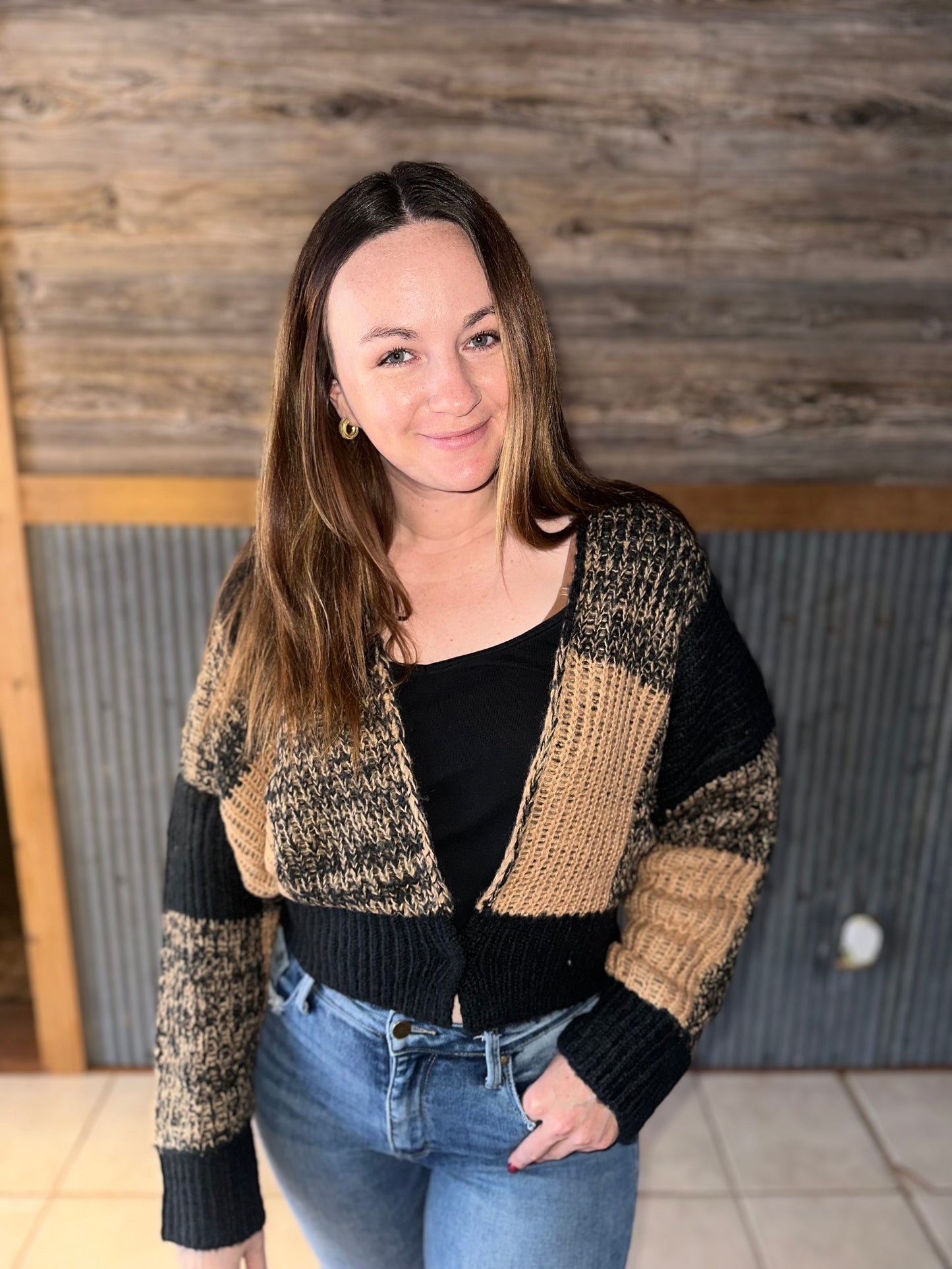 Amie Checkered Cardigan