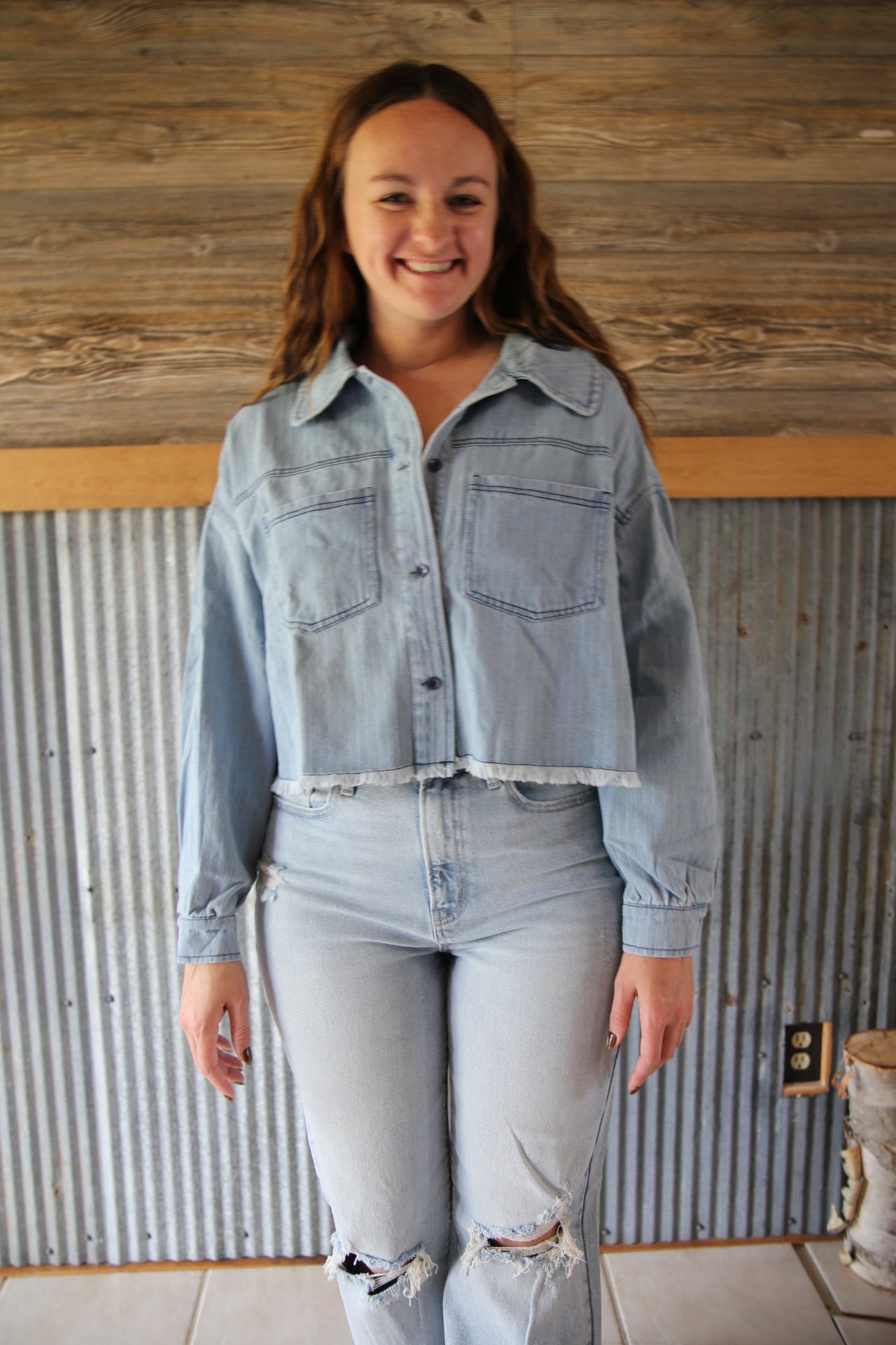 Cropped Denim Jacket