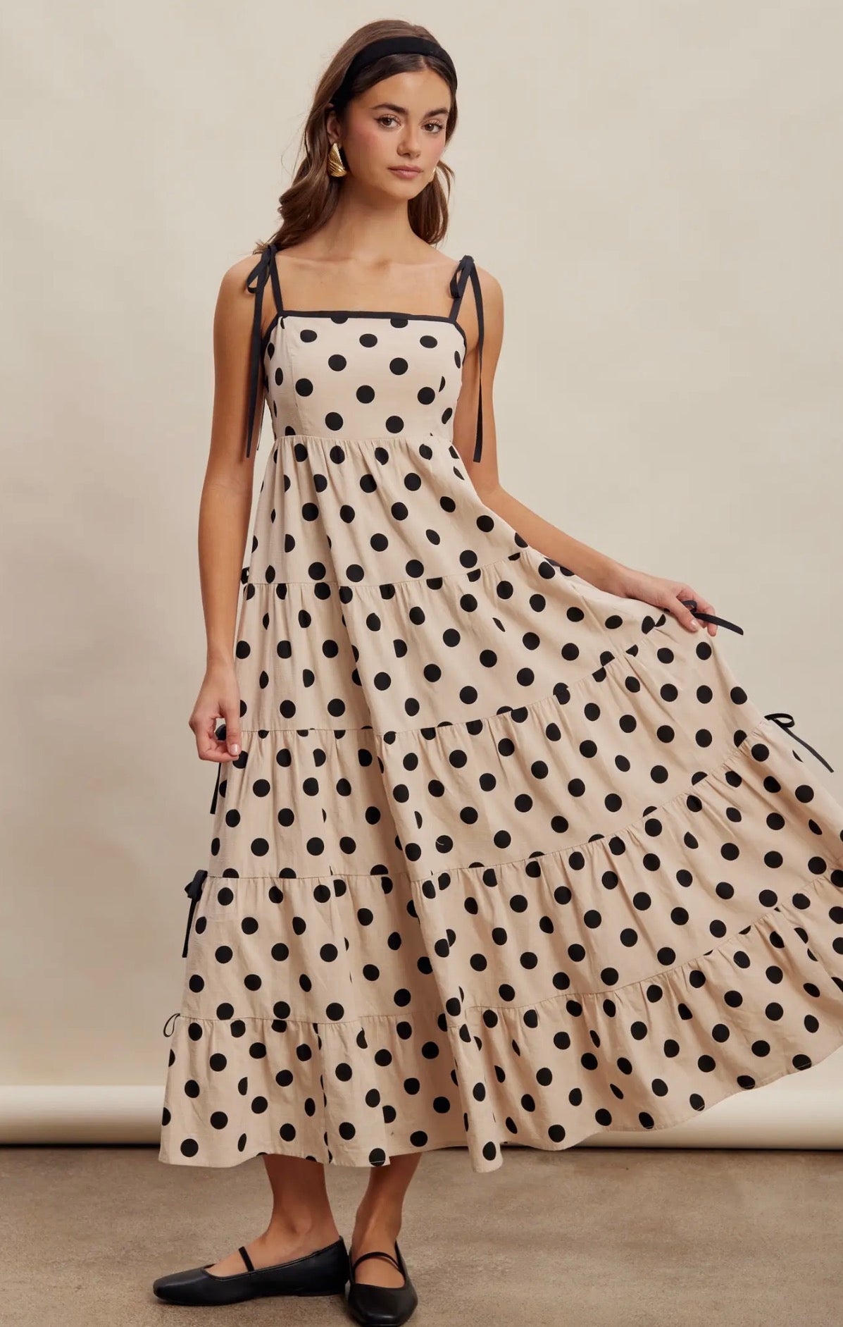 Polka Dot Tiered Dress