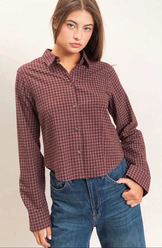Percy Plaid Top