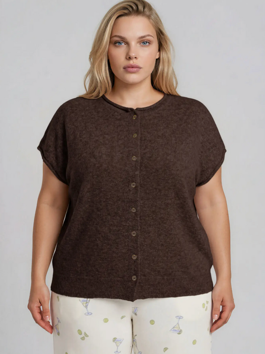 Plus Raw Edge Cardigan