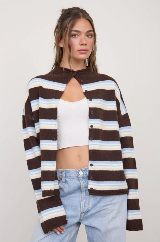Jenn Striped Cardigan