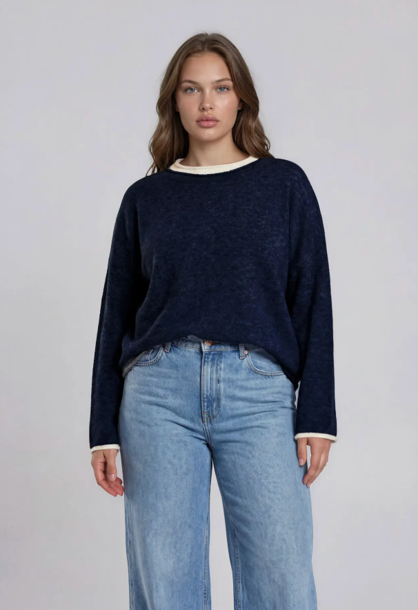 Tora Plus Contrast Crewneck